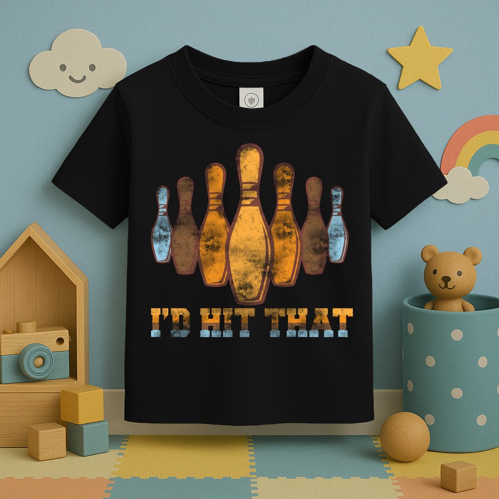 Vintage Bowling I'd Hit That Toddler T-Shirt