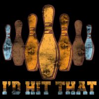 Vintage Bowling I'd Hit That Women's V-Neck T-Shirt