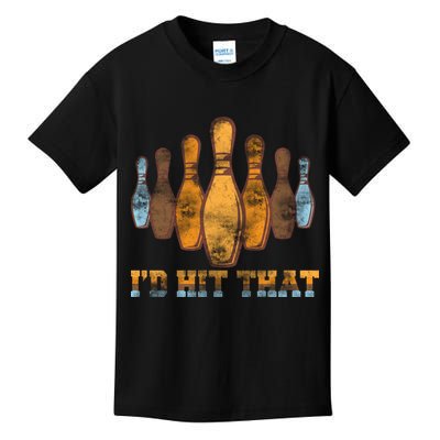 Vintage Bowling I'd Hit That Kids T-Shirt