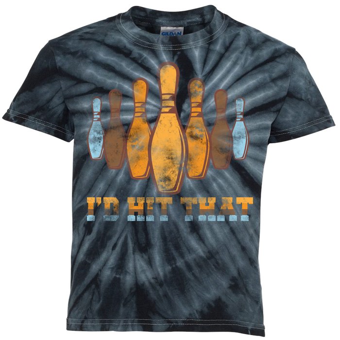 Vintage Bowling I'd Hit That Kids Tie-Dye T-Shirt