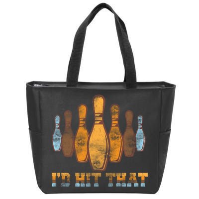 Vintage Bowling I'd Hit That Zip Tote Bag