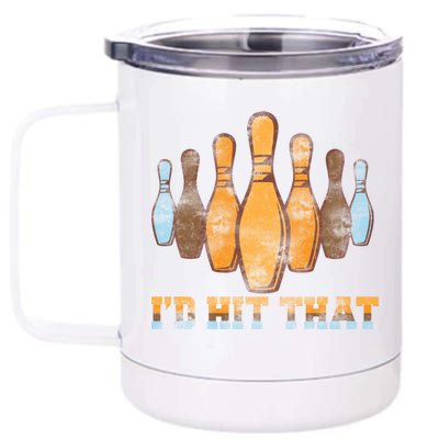 Vintage Bowling I'd Hit That 12 oz Stainless Steel Tumbler Cup