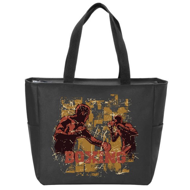 Vintage Boxing Zip Tote Bag