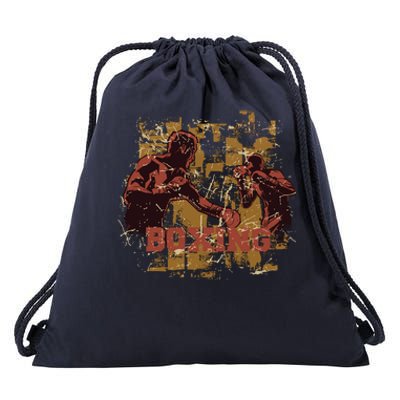 Vintage Boxing Drawstring Bag