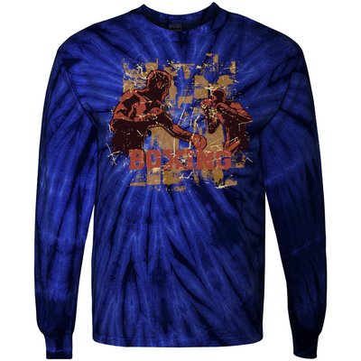 Vintage Boxing Tie-Dye Long Sleeve Shirt