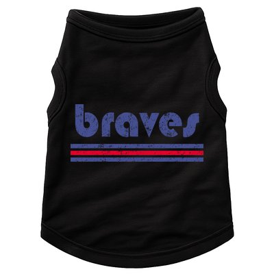 Vintage Braves Retro Three Stripe Weathered Doggie Tank