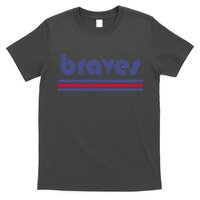Vintage Braves Retro Three Stripe Weathered T-Shirt