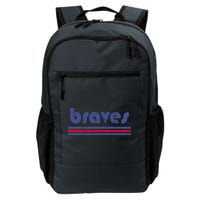 Vintage Braves Retro Three Stripe Weathered Backpack