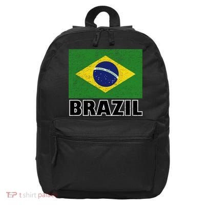 Vintage Brazil Flag 16 in Basic Backpack