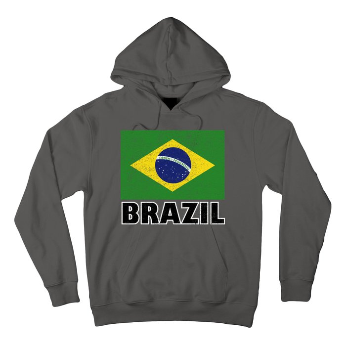 Vintage Brazil Flag Hoodie