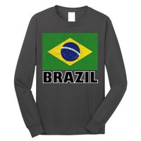 Vintage Brazil Flag Long Sleeve Shirt