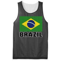 Vintage Brazil Flag Mesh Reversible Basketball Jersey Tank