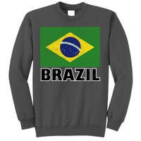 Vintage Brazil Flag Tall Sweatshirt