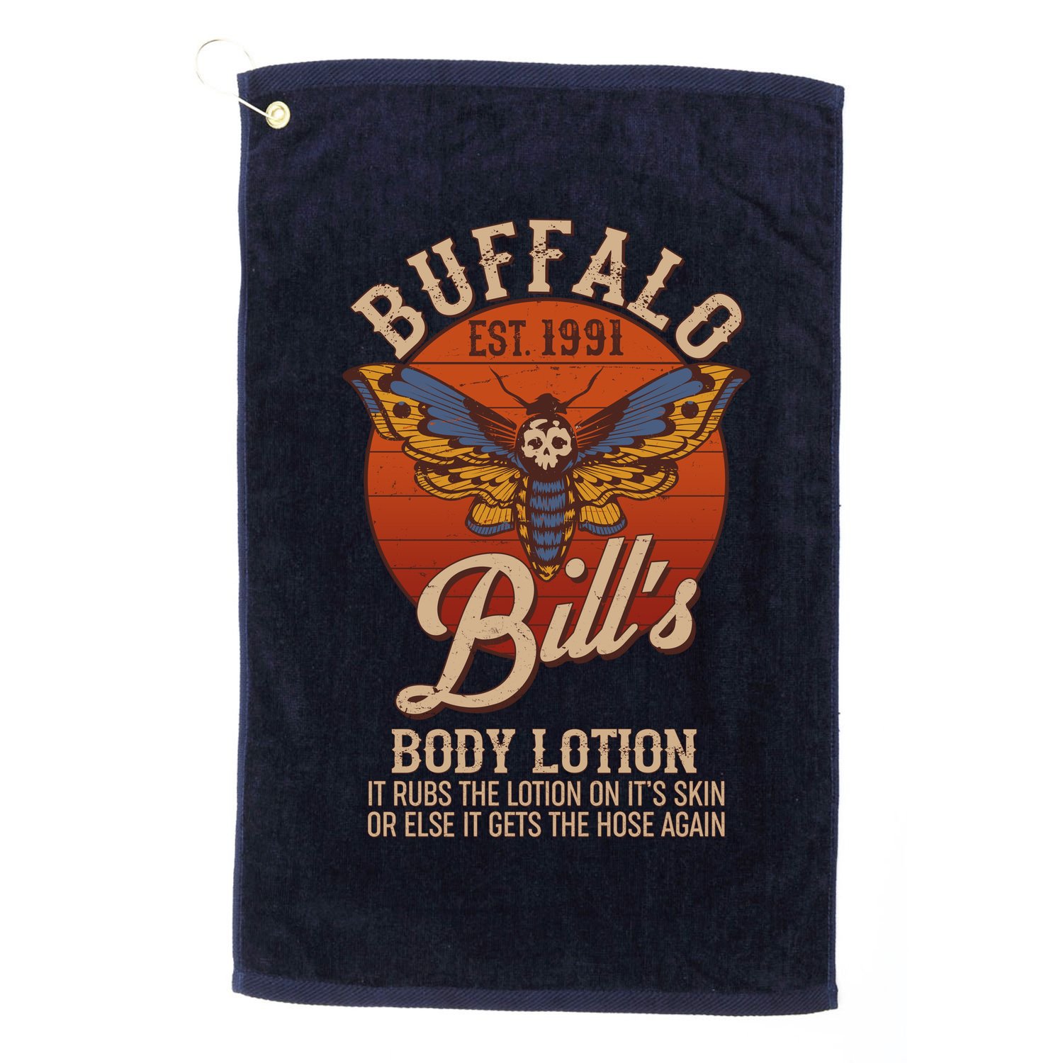 Vintage Buffalo Bill's Body Lotion Est 1991 Silence Of the Lambs Golf Towel