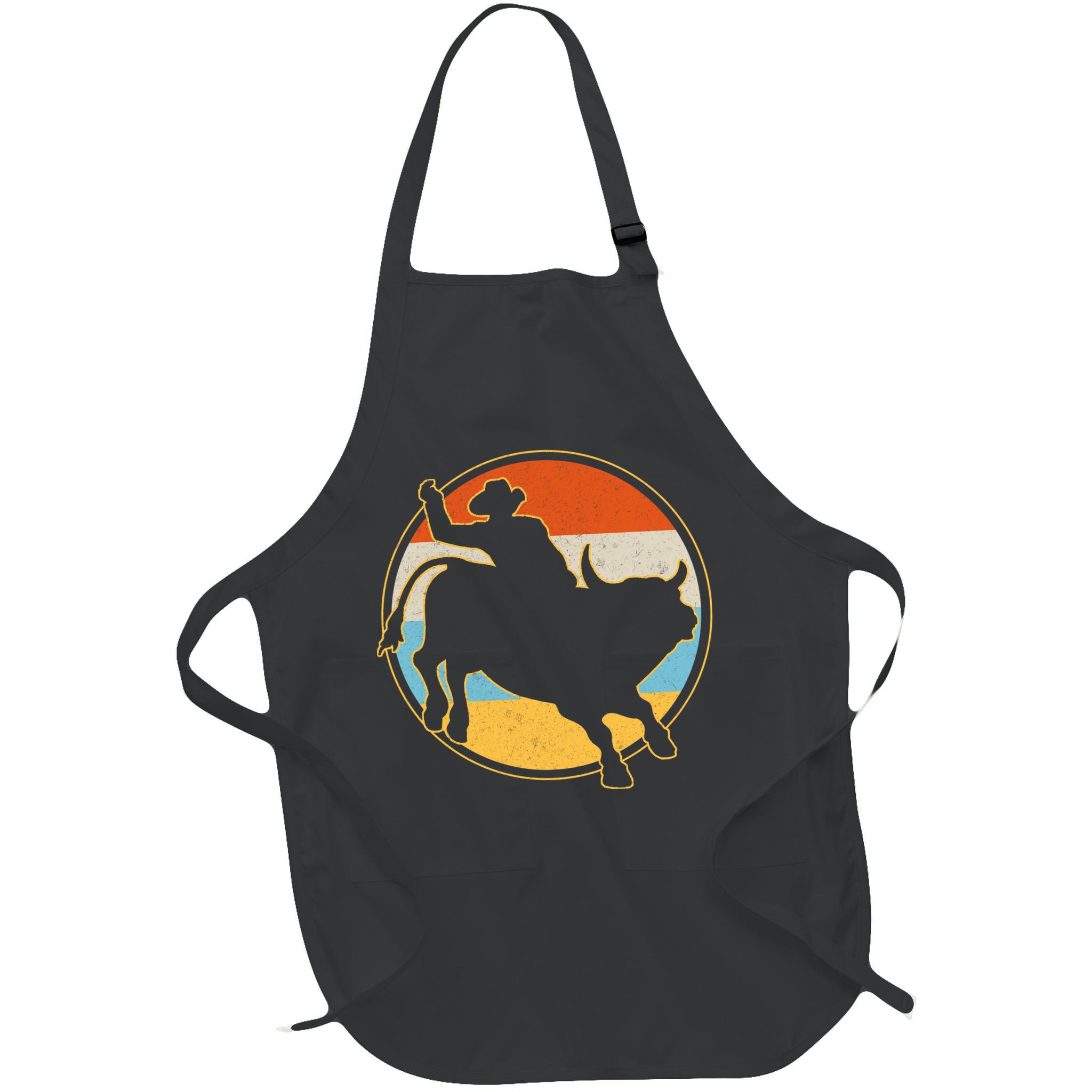 Vintage Bull Riding Rodeo Apron