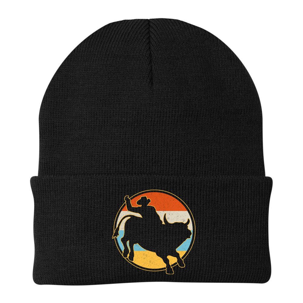 Vintage Bull Riding Rodeo Beanie