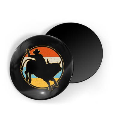 Vintage Bull Riding Rodeo Magnet
