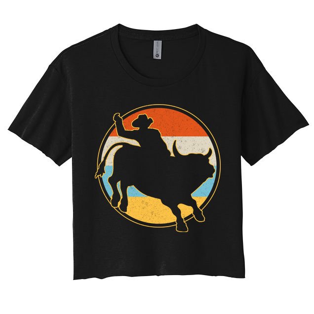 Vintage Bull Riding Rodeo Crop Top