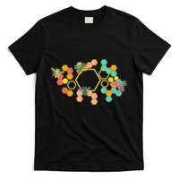 Vintage Bumblebee Hive Pattern T-Shirt