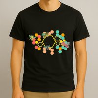 Vintage Bumblebee Hive Pattern T-Shirt