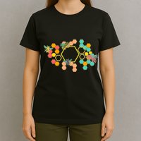 Vintage Bumblebee Hive Pattern T-Shirt