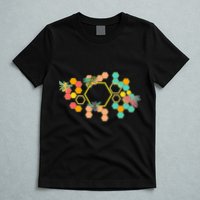Vintage Bumblebee Hive Pattern T-Shirt