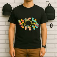 Vintage Bumblebee Hive Pattern T-Shirt