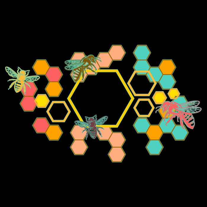 Vintage Bumblebee Hive Pattern Button