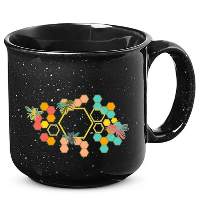 Vintage Bumblebee Hive Pattern 15oz Campfire Ceramic Mug