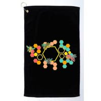 Vintage Bumblebee Hive Pattern Golf Towel