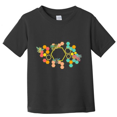 Vintage Bumblebee Hive Pattern Toddler T-Shirt