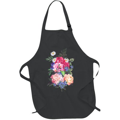 Vintage Bunch Bouquet of Flowers Apron
