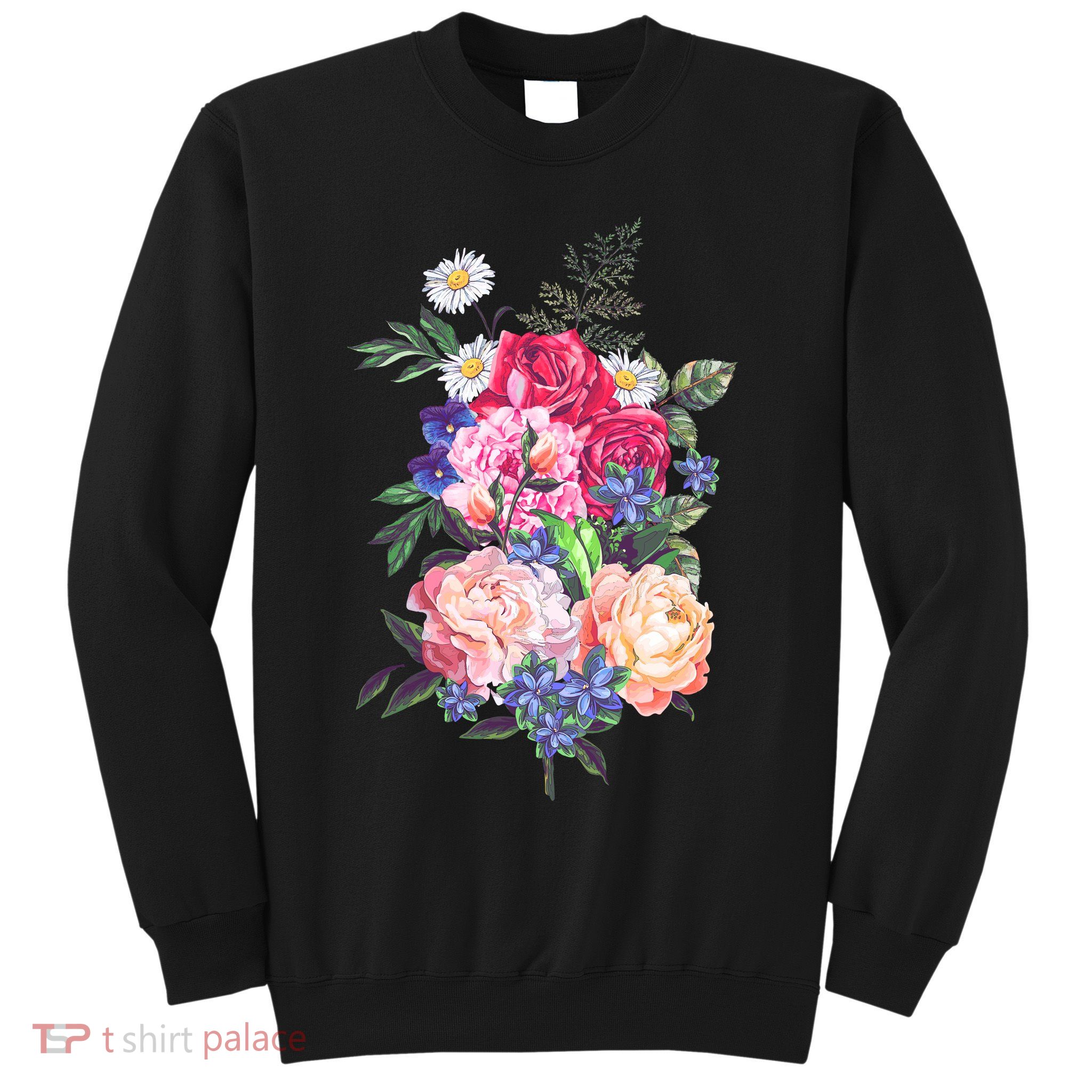 Vintage Bunch Bouquet of Flowers Sweatshirt