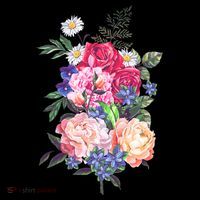 Vintage Bunch Bouquet of Flowers Sweatshirt
