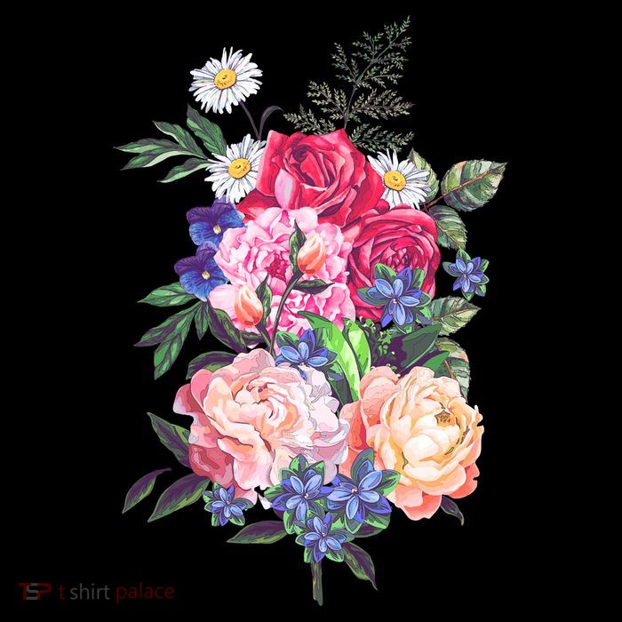 Vintage Bunch Bouquet of Flowers Sweatshirt