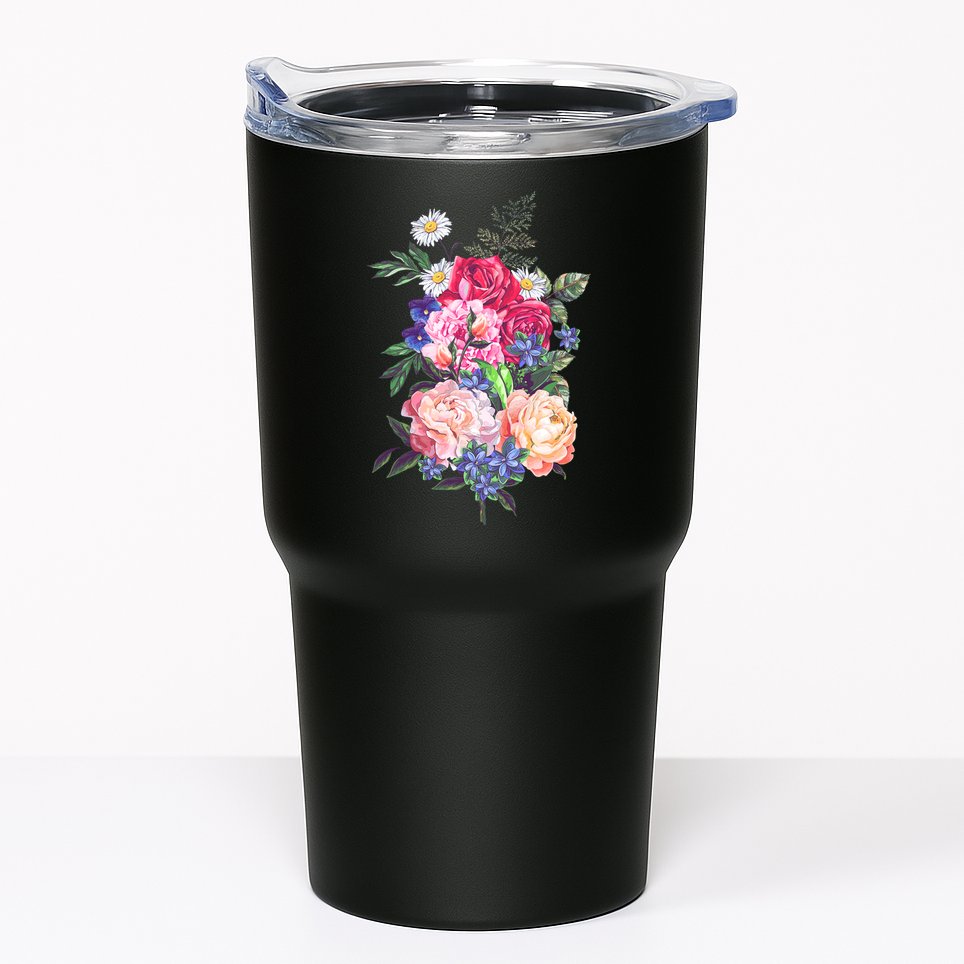 Vintage Bunch Bouquet of Flowers Tumbler