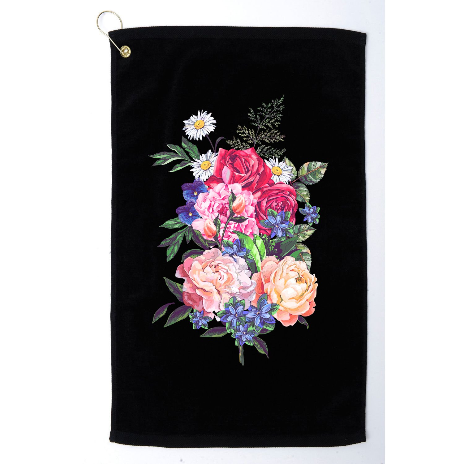 Vintage Bunch Bouquet of Flowers Golf Towel