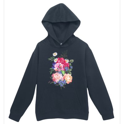 Vintage Bunch Bouquet of Flowers Urban Pullover Hoodie