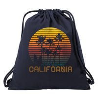 Vintage California  Drawstring Bag