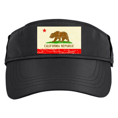 Vintage California Republic Flag Adult Drive Performance Visor