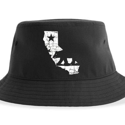 Vintage California Republic State Bear Sustainable Bucket Hat