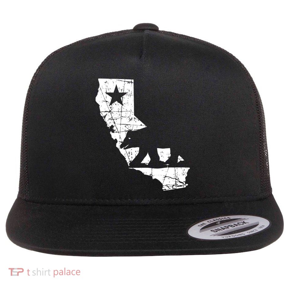 Vintage California Republic State Bear Flatbill Hat