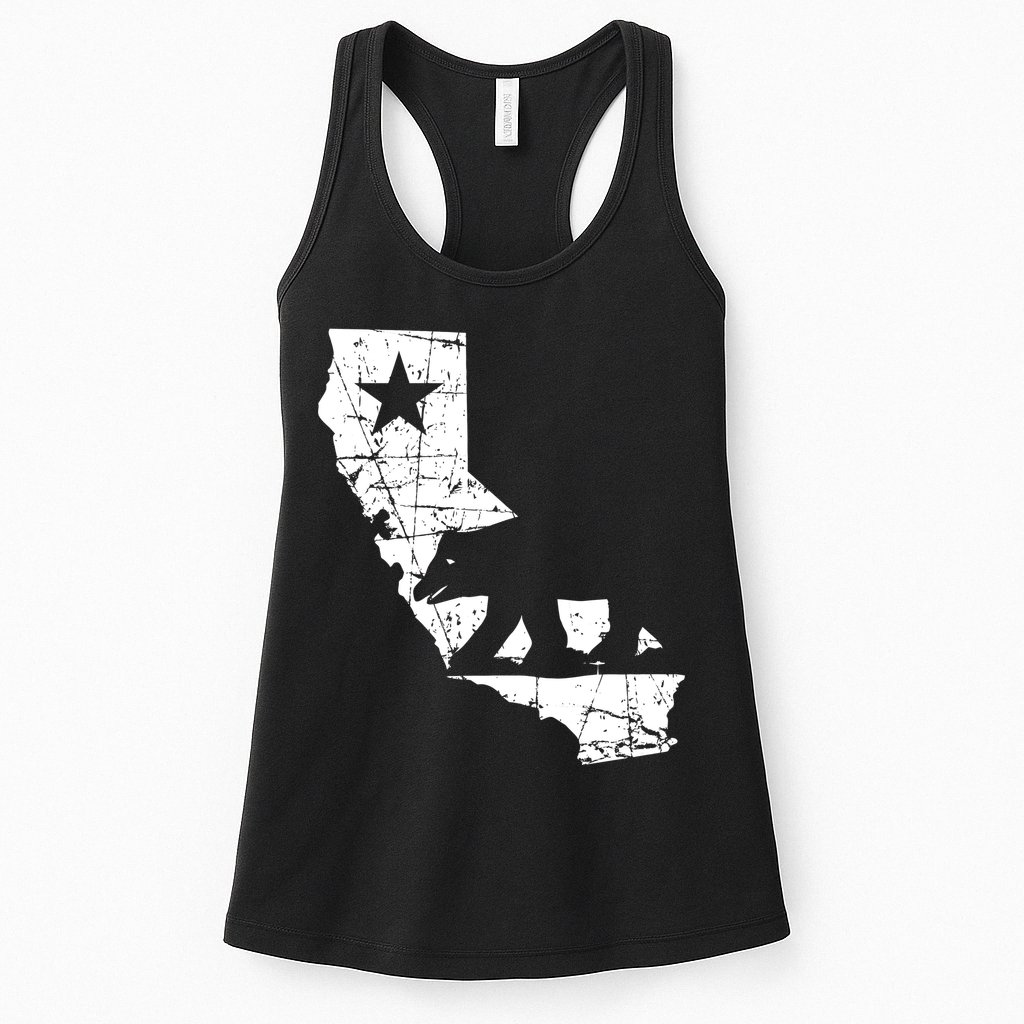 Vintage California Republic State Bear Womens Tank Top