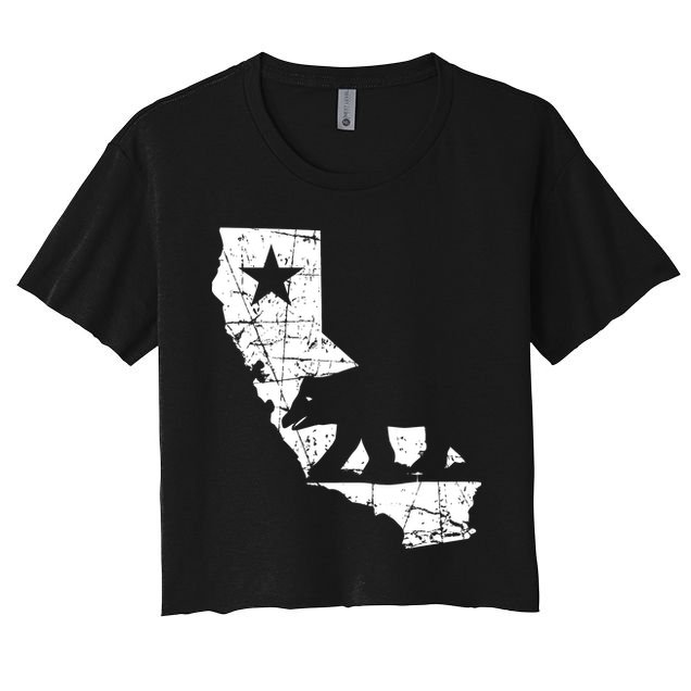 Vintage California Republic State Bear Crop Top