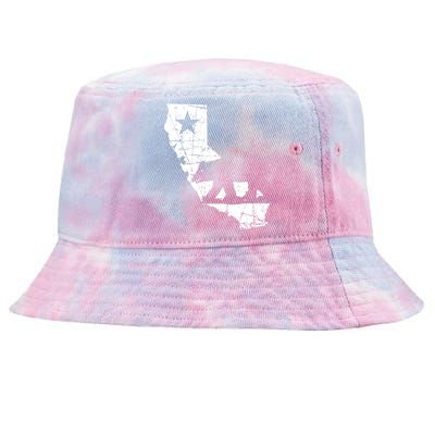 Vintage California Republic State Bear Tie-Dyed Bucket Hat