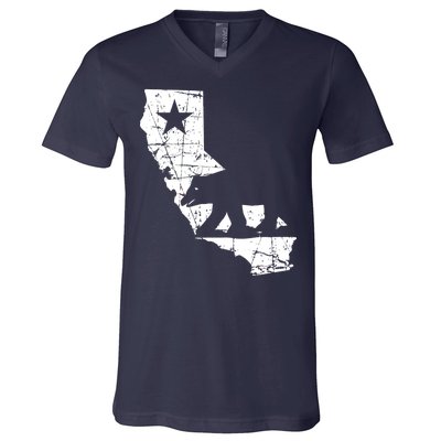 Vintage California Republic State Bear V-Neck T-Shirt