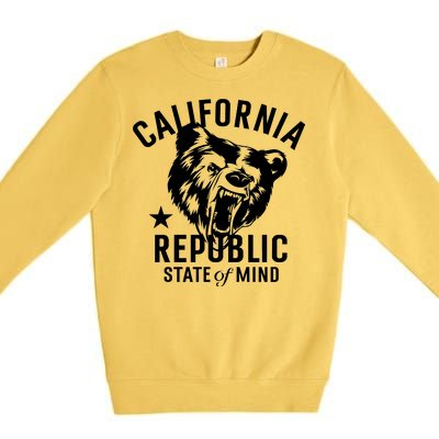 Vintage California Republic State Of Mind Premium Crewneck Sweatshirt