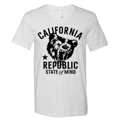 Vintage California Republic State Of Mind V-Neck T-Shirt
