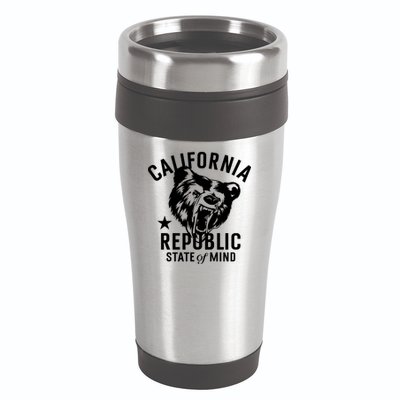 Vintage California Republic State Of Mind 16oz Travel Tumbler