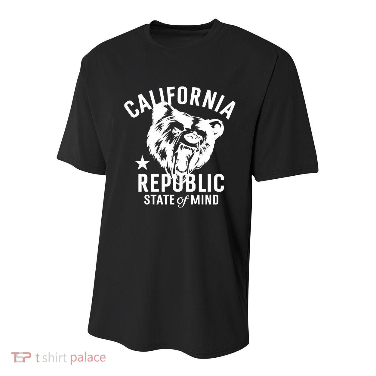 Vintage California Republic State Of Mind Youth Performance Sprint T-Shirt